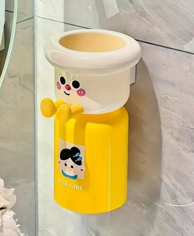Cute Wall-Mounted Toothpaste & Essentials Dispenser