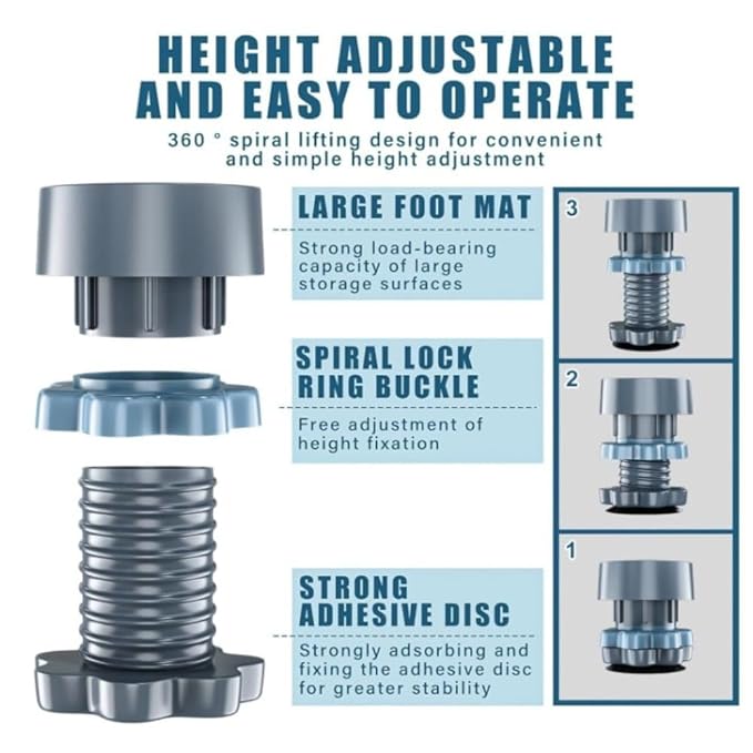 Anti-Vibration Washing Machine & Appliance Support Pads (4-Piece Set)