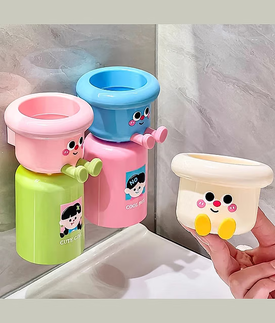 Cute Wall-Mounted Toothpaste & Essentials Dispenser