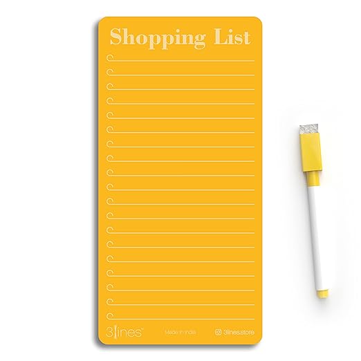 Grocery Shopping List Fridge Magnet with Marker