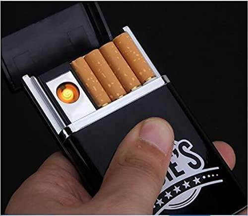 USB Rechargeable Cigarette Case with Electric Lighter