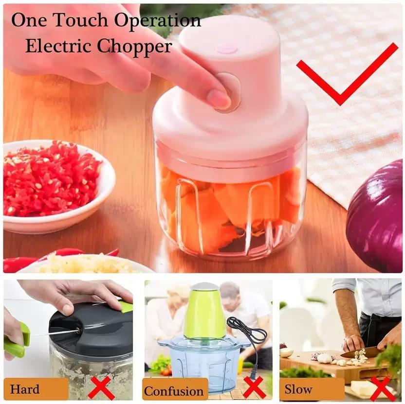 Mini USB Rechargeable Electric Food Chopper – Fast, Easy & Hands-Free!