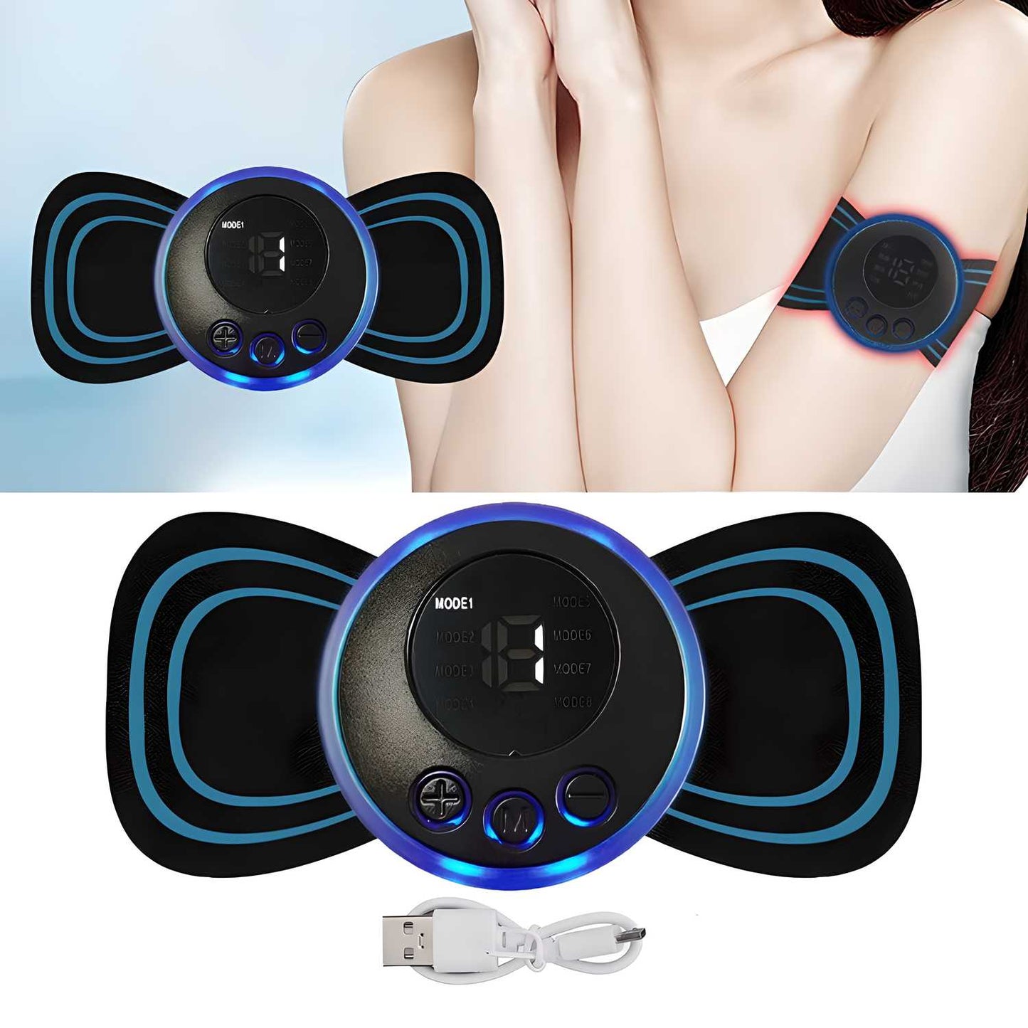 Portable EMS Muscle Massager – Instantly Relieve Pain, Tension &amp; Fatigue!