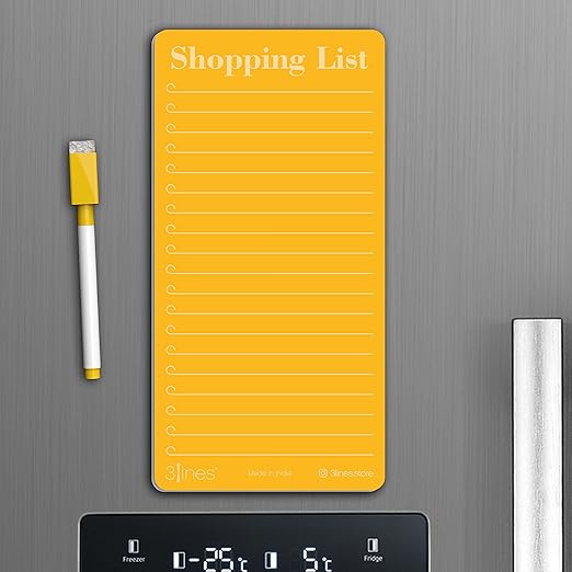 Grocery Shopping List Fridge Magnet with Marker