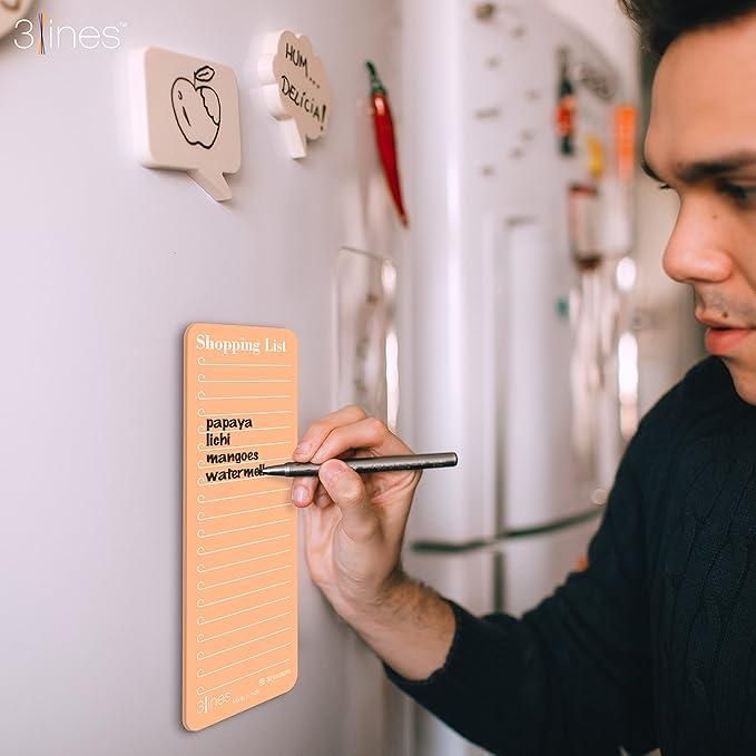 Grocery Shopping List Fridge Magnet with Marker
