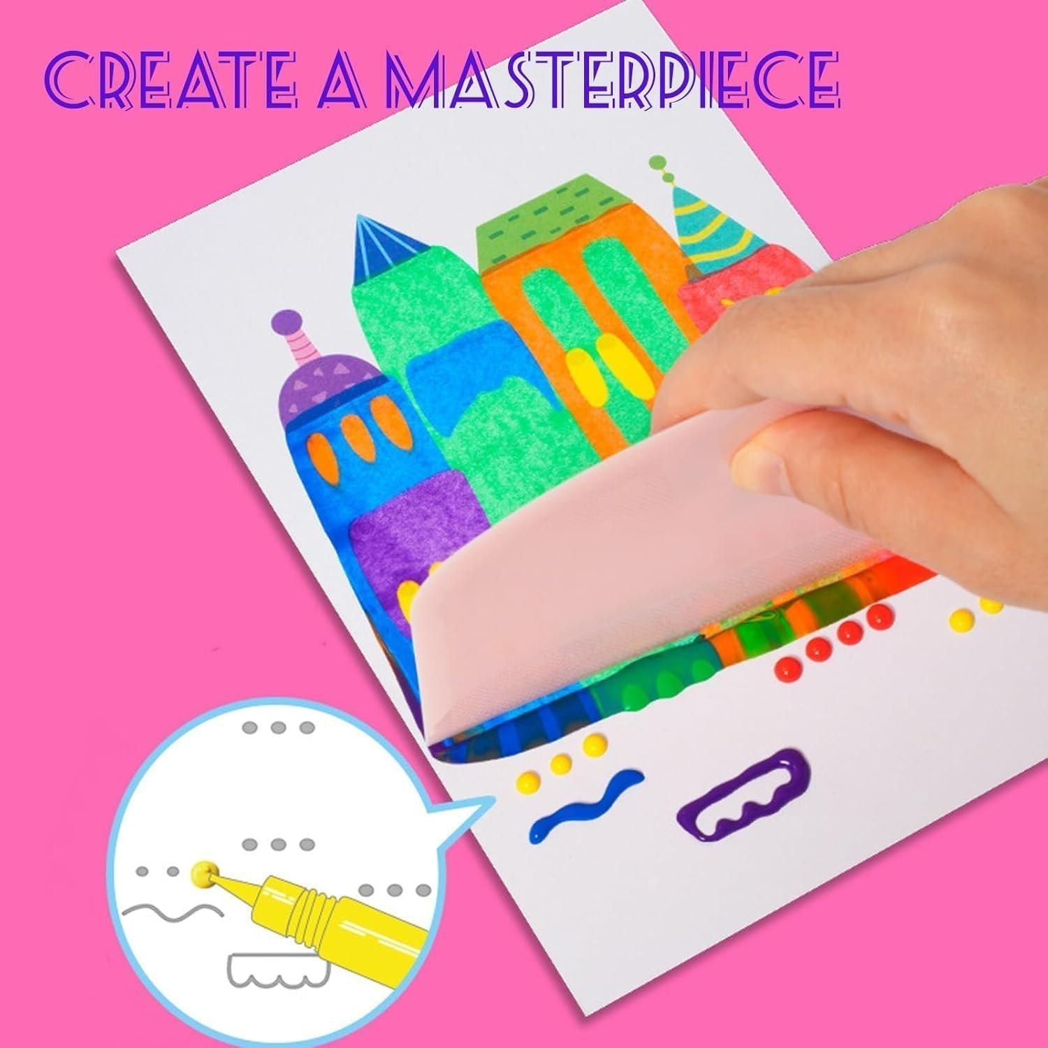 DIY Rainbow Scratch  Dot Art Painting Kits Set for Kids