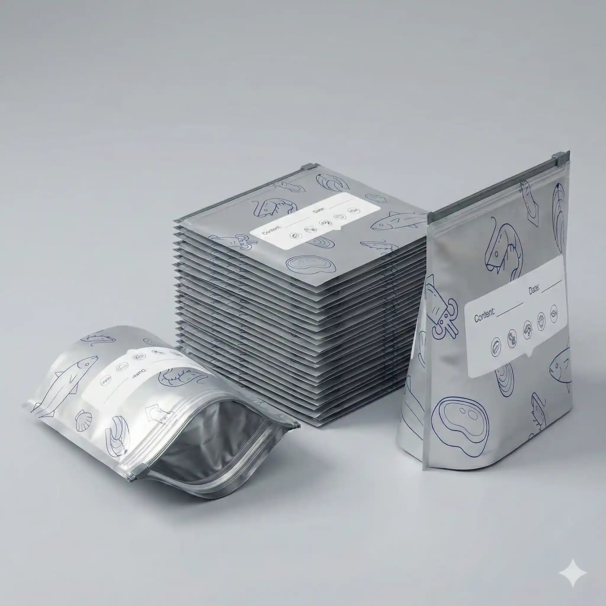 Reusable Aluminum Foil Storage Bags - Pack of 20