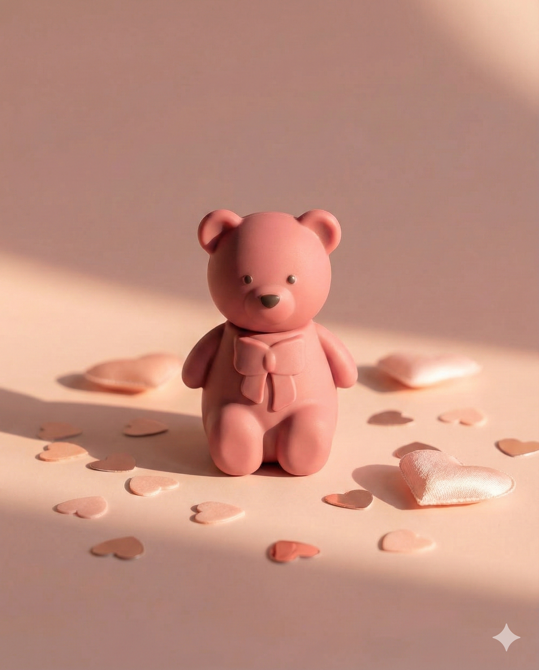 Bear Keychain Lip Tint Set - 6pcs Matte Lipstick