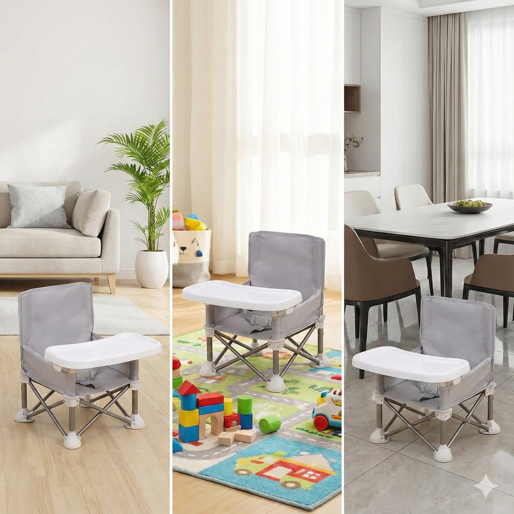 Folding Portable High Chair with Tray