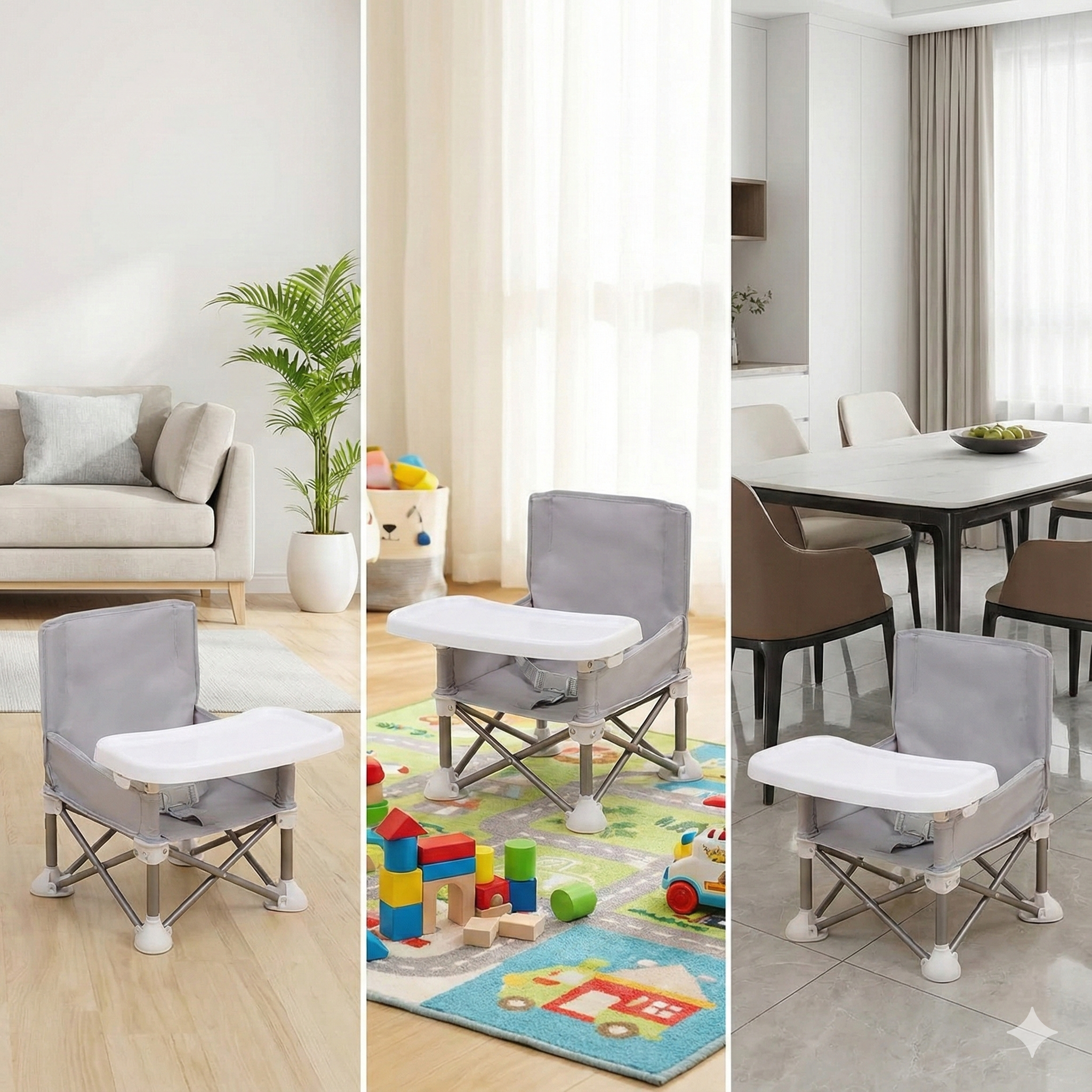 Folding Portable High Chair with Tray