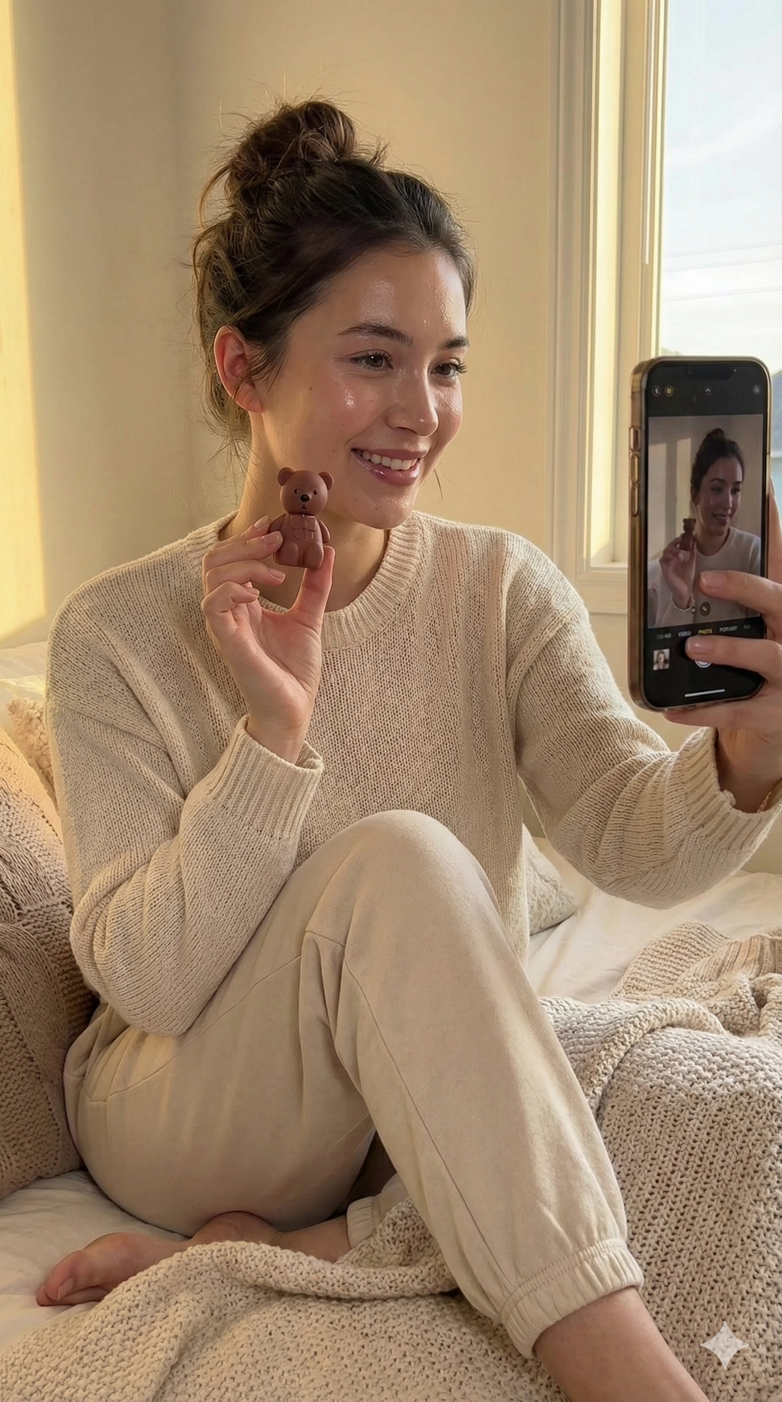 Bear Keychain Lip Tint Set - 6pcs Matte Lipstick