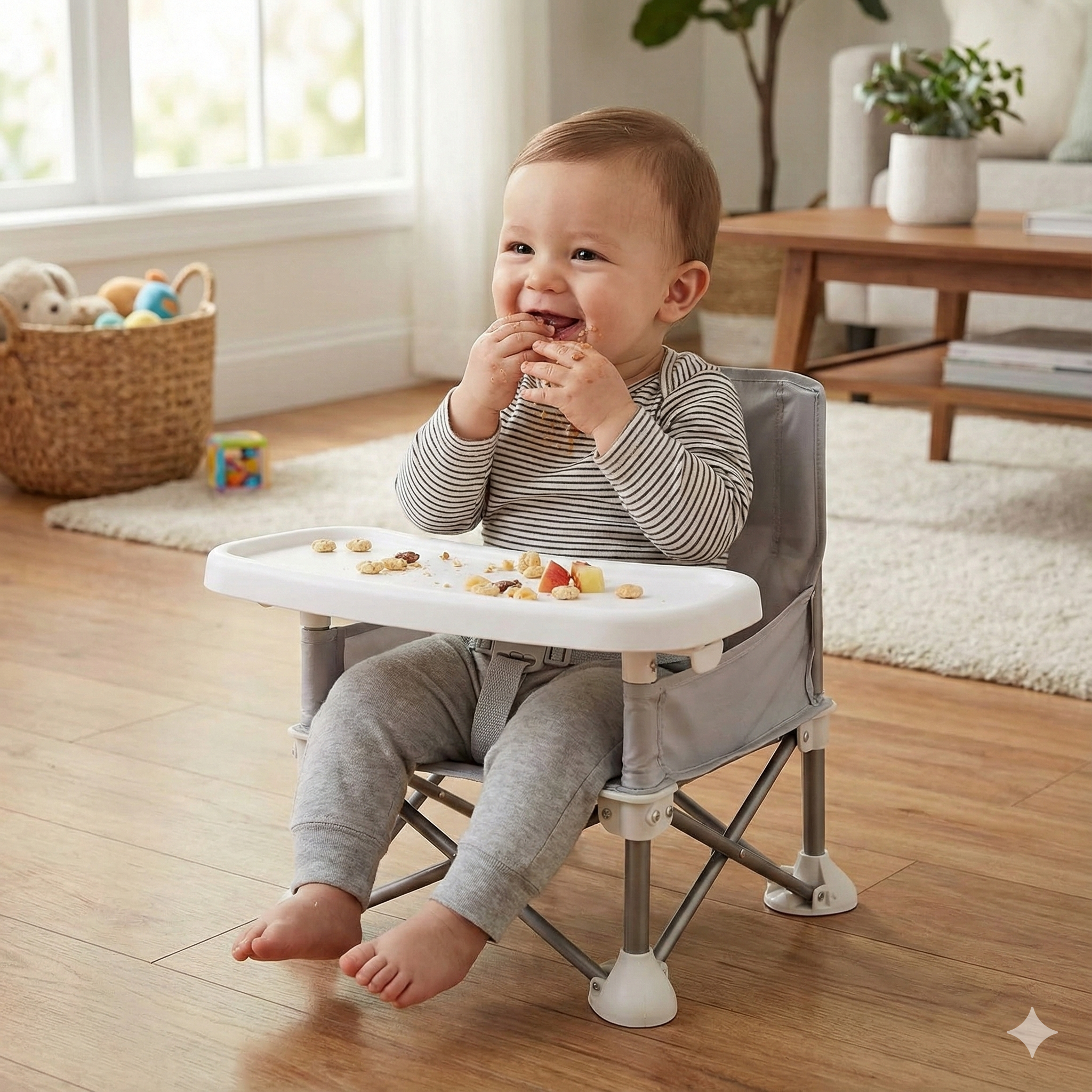 Folding Portable High Chair with Tray