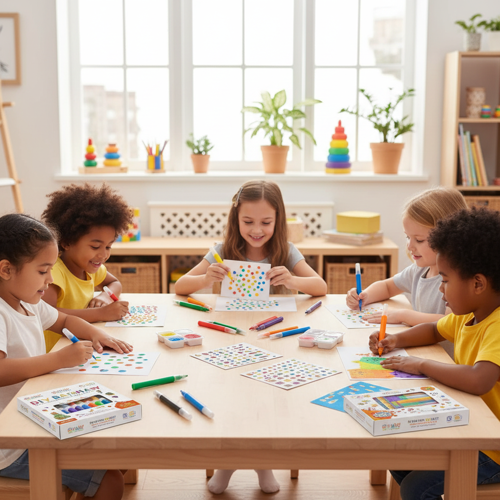 Kids Creating Scratch Art